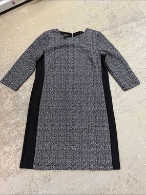 ALYX Classic Black & Gray Tweed Sheath Dress